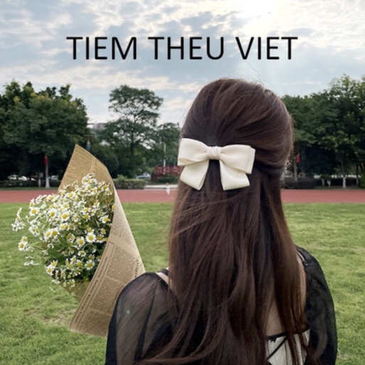 Kẹp Tóc Cặp Tóc Ruy Băng Tiệm Thêu Việt Phụ Kiện Tóc Nữ