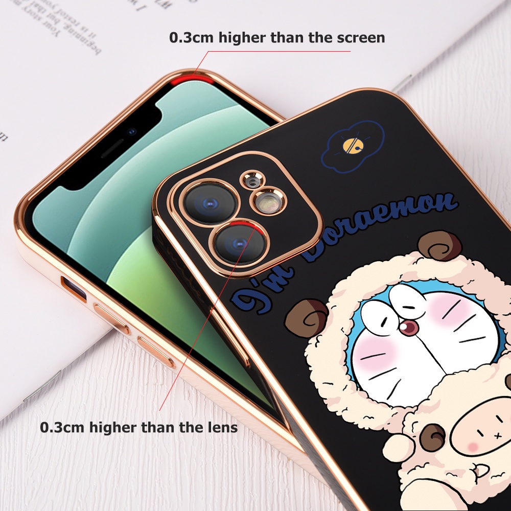 Ốp Điện Thoại TPU Mềm Họa Tiết Doraemon Dành Cho OPPO A57 A77 2022 A76 A36 A96 4G / 5G