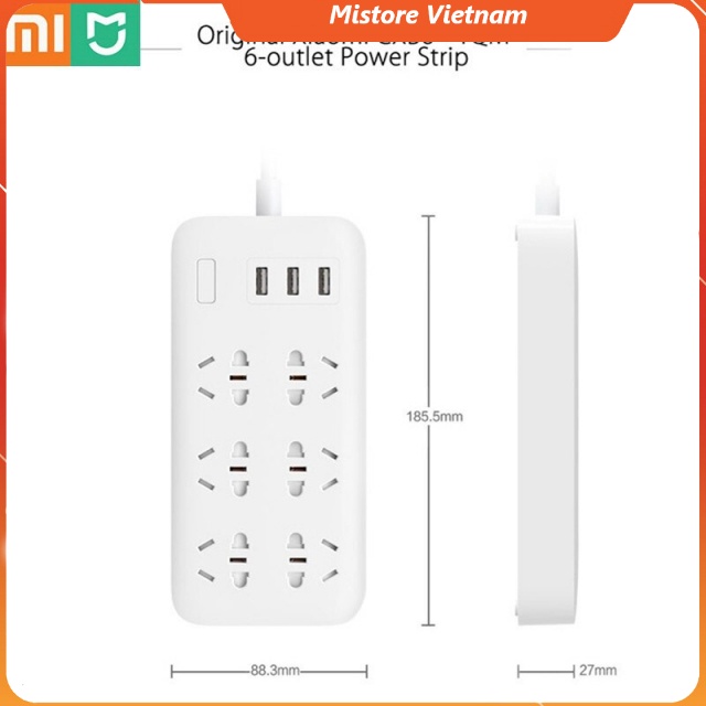 Ổ cắm Xiaomi ZMI 6 cổng 3 USB MI Power strip