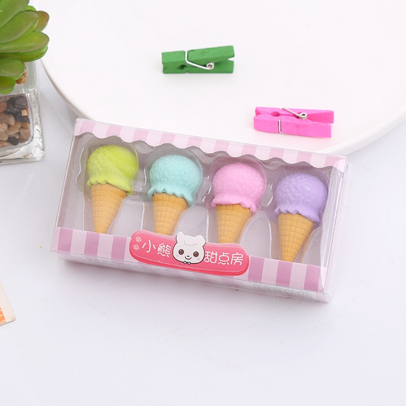 Cục Tẩy Hình Bánh Donut / Kem / Thức Ăn Mini Dễ Thương Vui Nhộn Dành Cho Bé Gái