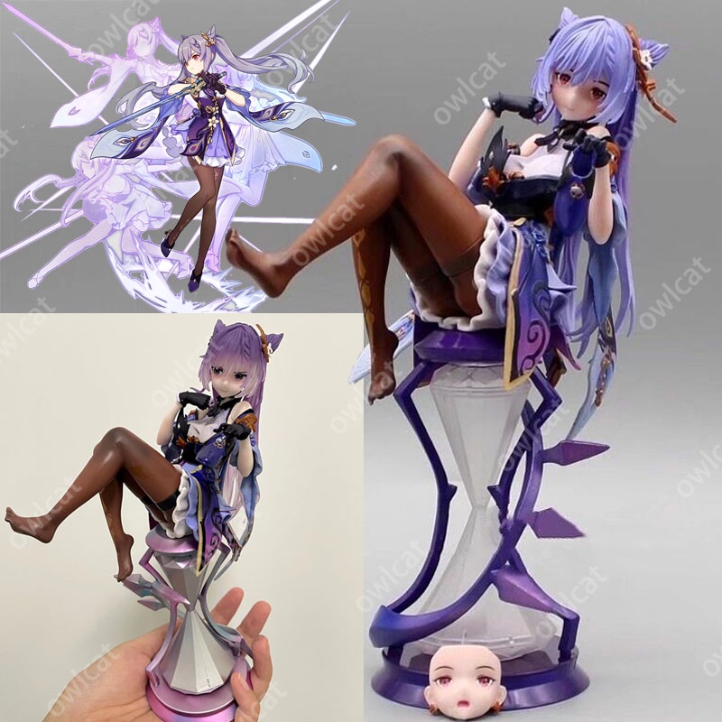 Mô Hình Nhân Vật Genshin Impact Keqing  1/7 Size 21cm Cat Girl Piercing Thunderbolt Yuheng of the Liyue Qixing Packed in Box Model Catgirl Figure