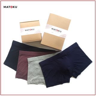 Hộp combo 4 quần lót nam/ sịp boxer vải tre + vải gỗ sồi MATOKU