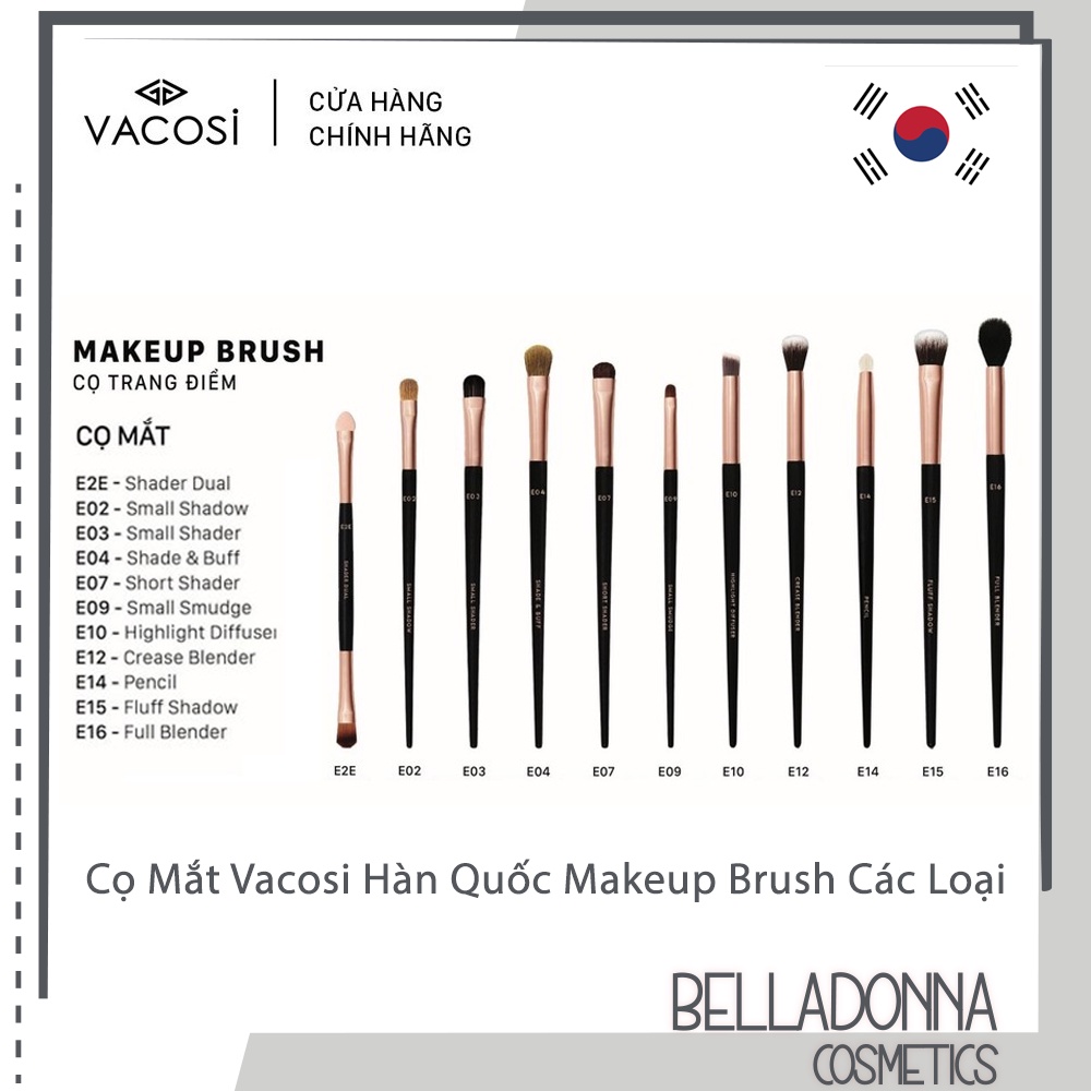 Cọ Mắt Vacosi Hàn Quốc Makeup Brush Các Loại