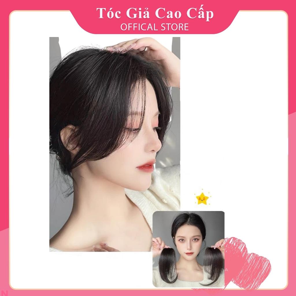 Tóc mái giả layer đẹp dành cho nữ, làm bằng sợi tơ, giá 1 cặp gồm 2 bên trái + phải