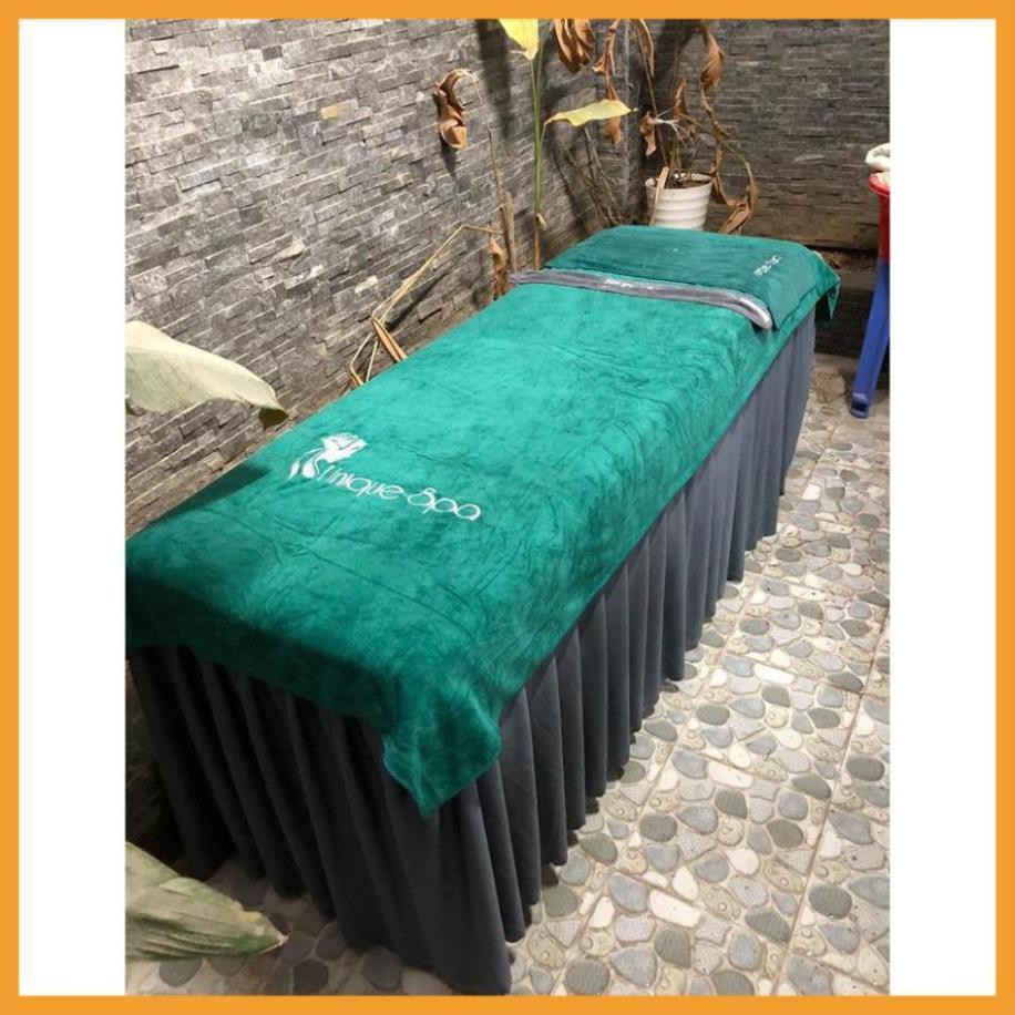 Khăn trải giường, đắp người spa kt 90x190- Thêu logo từ 10 khăn. phí thêu 15k/ khăn