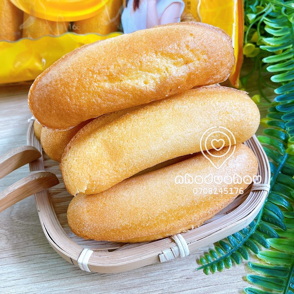 Bánh bông lan chuối tươi  Laobeilings Hongkong gói lớn 6 cái 168gam