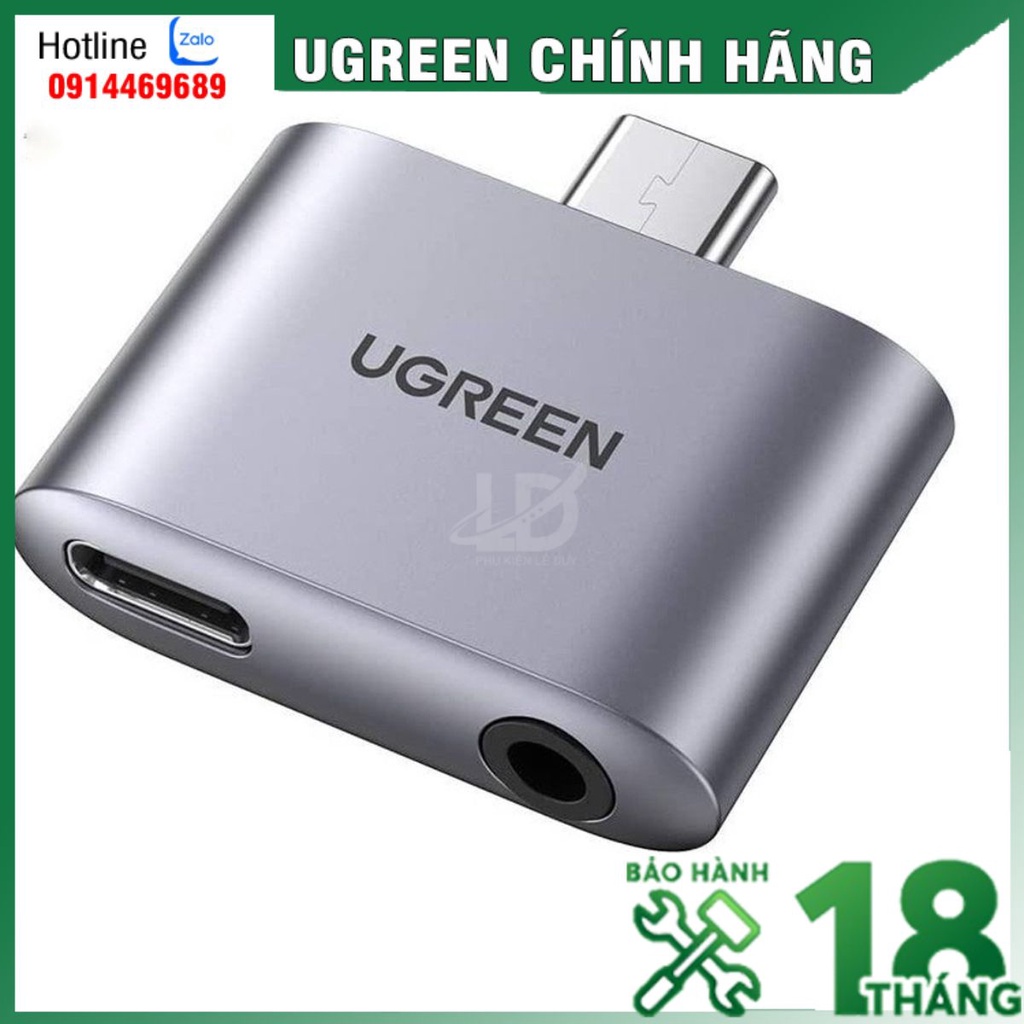 UGREEN 70311 - Đầu chuyển đổi Type C sang Type C và Audio Chống nhiễu, vỏ hợp kim ✔️Ugreen chính hãng✔️