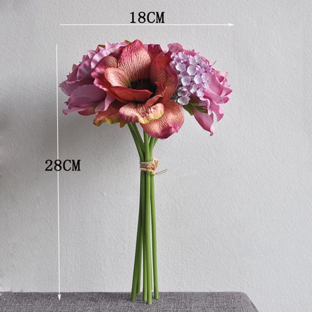 [Giáng Sinh Đặc Biệt] [1 Bó Hoa Mẫu Đơn Bắc Âu] [Hoa Mẫu Đơn Giả Trang Trí Hoa Cưới / Phù Dâu Anemone]