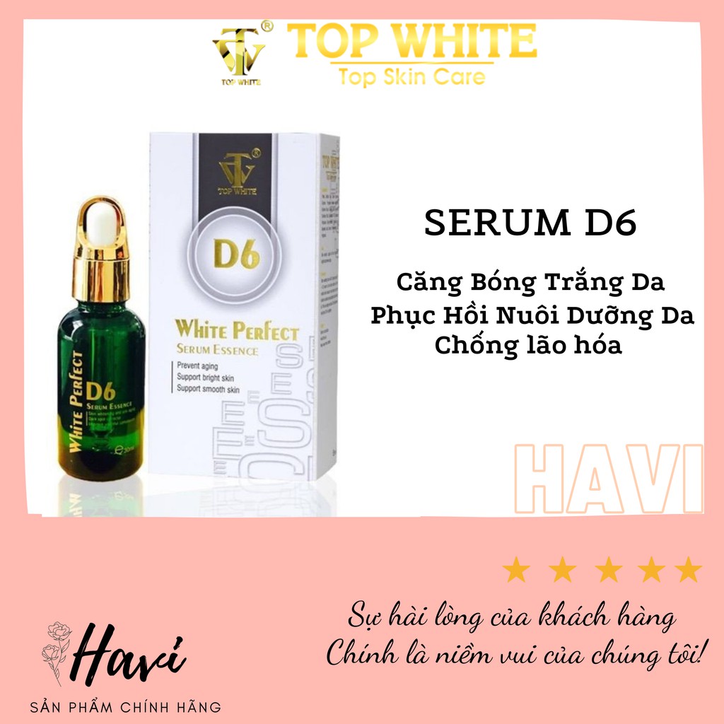 [Chính Hãng] Serum D6 Top White Tinh Chất Dưỡng Trắng Mịn Căng Bóng Da - Havi68 Shop