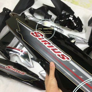 Bộ dàn áo xe SIRIUS màu Đen -vỏ nhựa xe sirius thường-nhựa nguyên sinh cao cấp