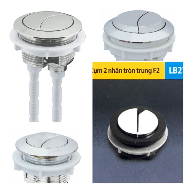Nút 2 nhấn bộ xả bồn câu HÙNG ANH
