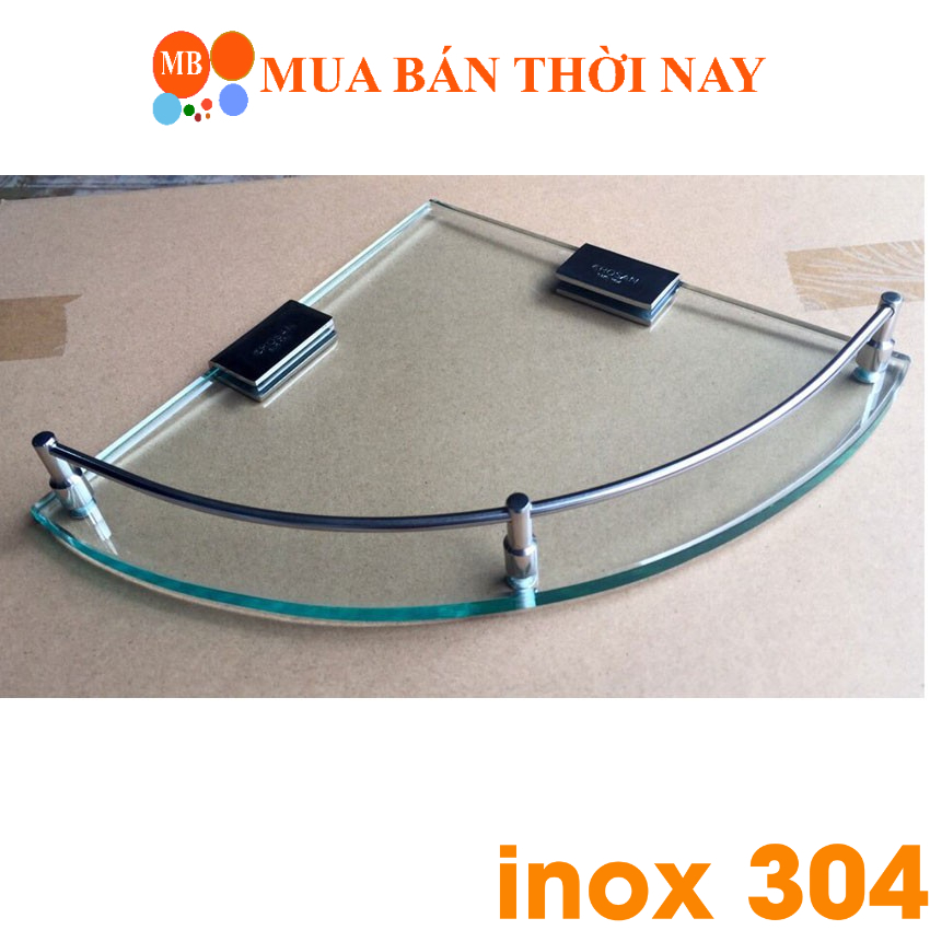 Kệ Góc Kiếng Cường Lực Pát Inox 304 KG 03