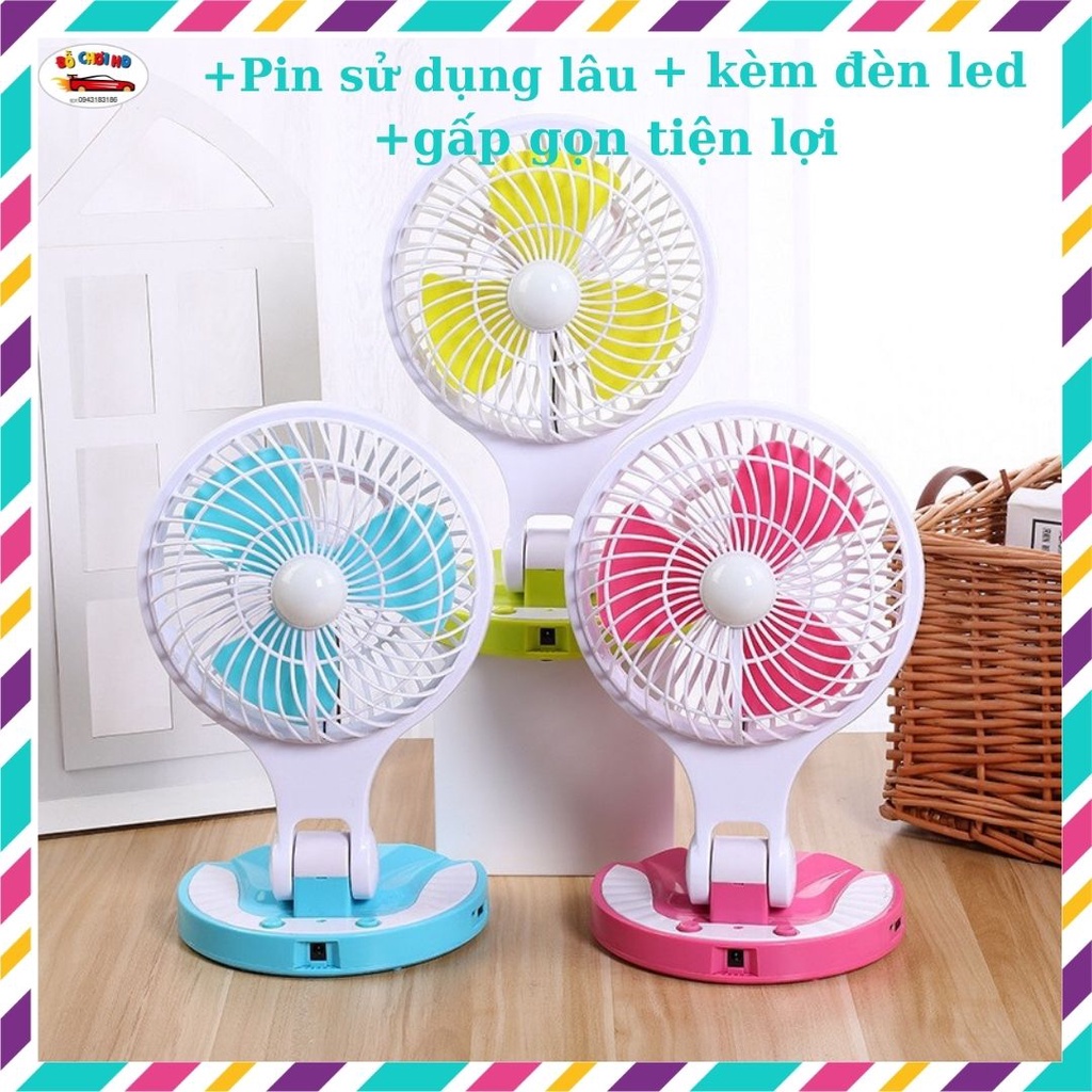 [Giá Sinh Viên] Quạt tích điện thương hiệu JR5580 kiêm đèn leb siêu tiện lợi