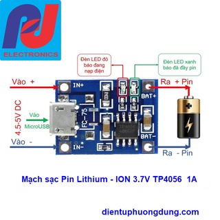 Mạch sạc pin tp4056 pin lithium 3.7v