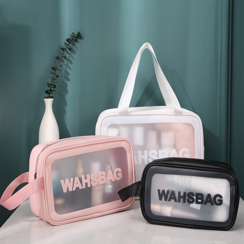 Túi Đựng Mỹ Phẩm Trong Suốt Chống Thấm Nước Có Khóa Kéo Tiện Dụng