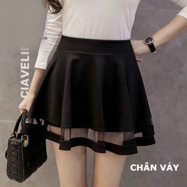 Combo chân váy phối lưới