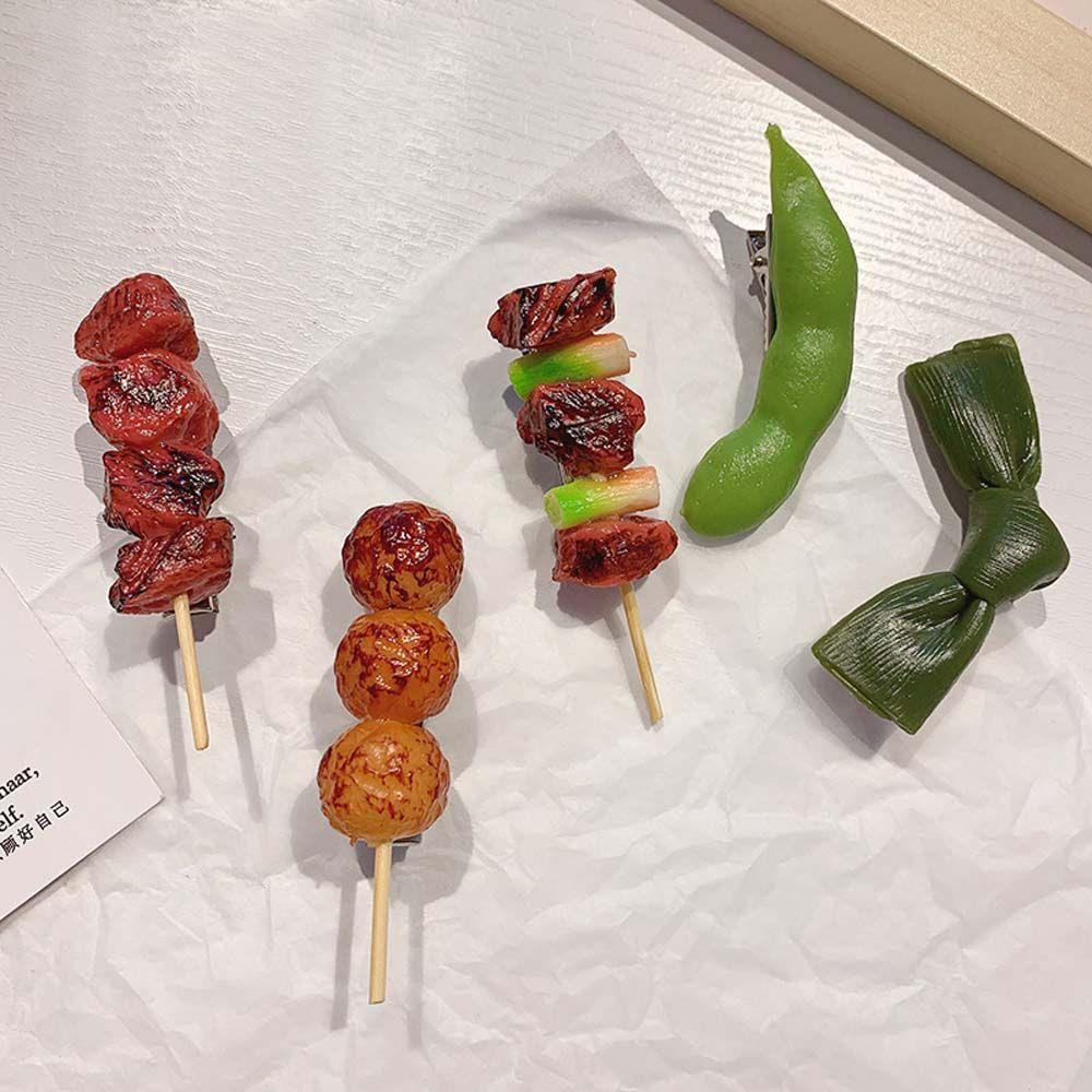 Kẹp Tóc Hình Thịt Nướng Bbq Bằng Nhựa Phong Cách Hàn Quốc Vui Nhộn Dành Cho Nữ