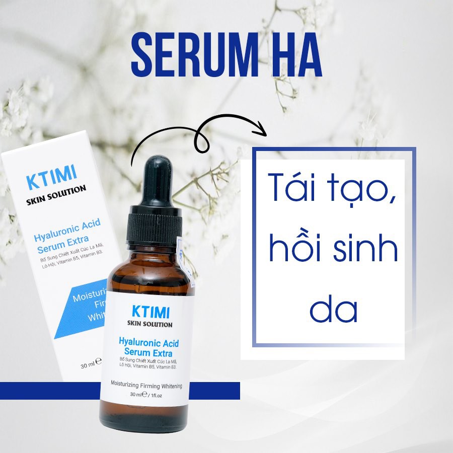 Bộ 4 sản phẩm trẻ hoá da Ktimi cho da dầu - Retinol - Serum cấp ẩm - Serum vitamin C Ktimi - BHA