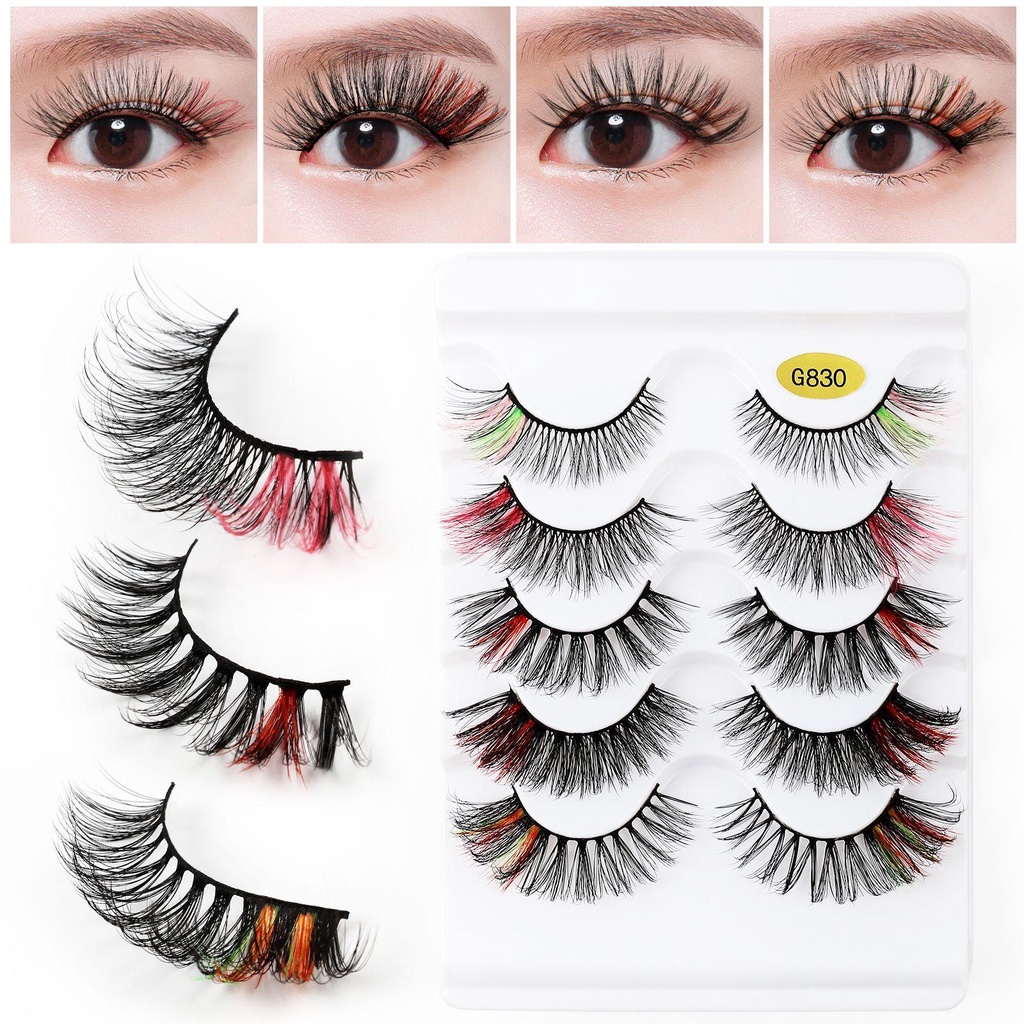 Set 5 Cặp Lông Mi Giả 7-18mm Trang Điểm Tự Nhiên MIH SKONHED