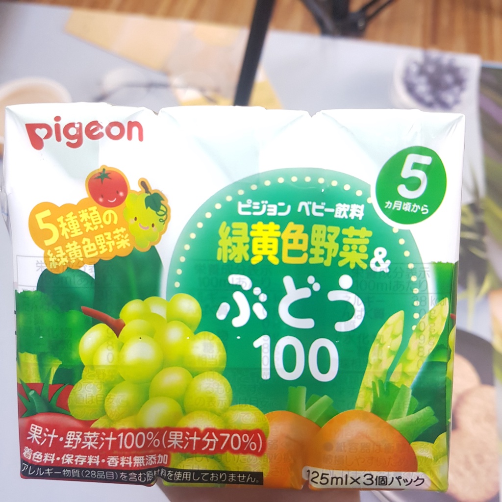 NƯỚC ÉP TRÁI CÂY PIGEON CHO BÉ TỪ 3M+ 1 lốc 3 hộp