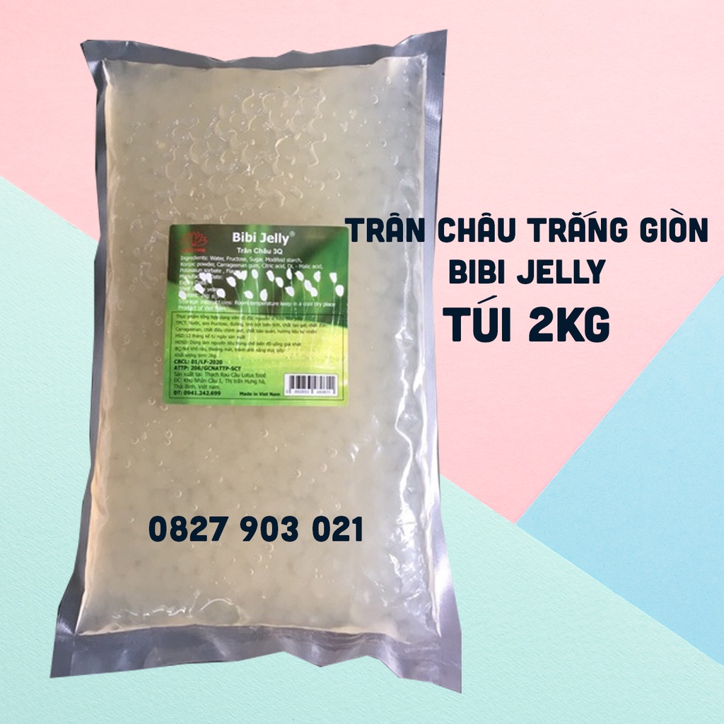 Trân Châu Trắng Sea Jelly 3Q Bibi Jelly - Túi 2Kg