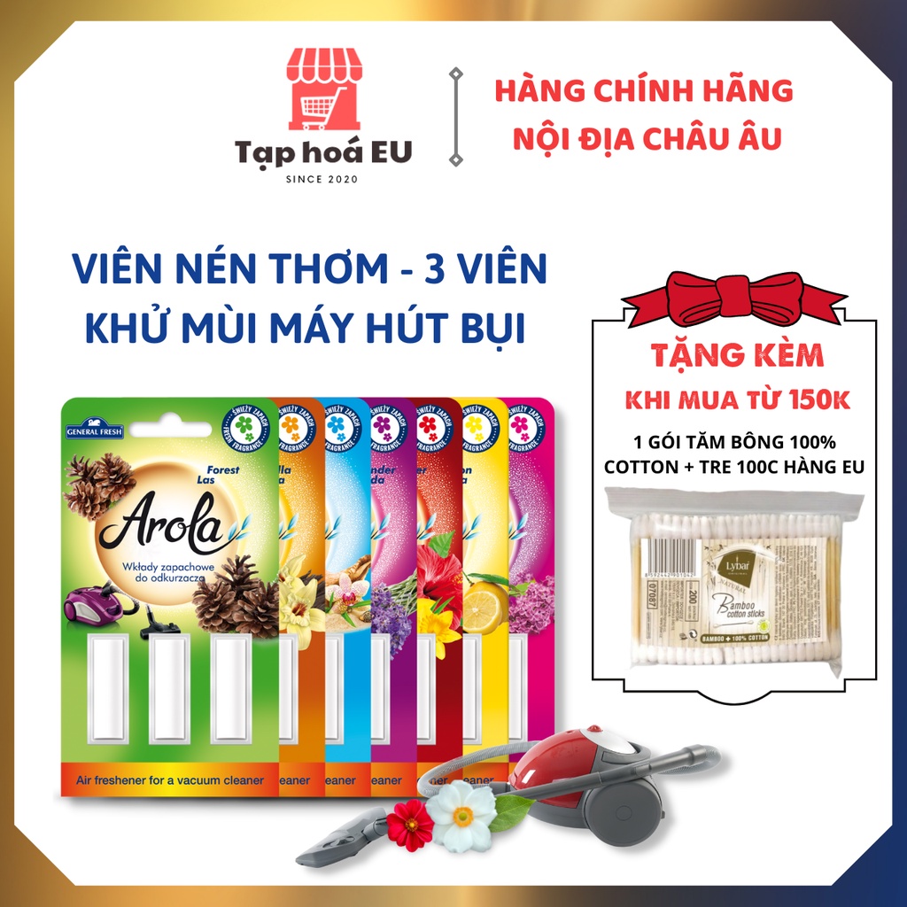 Viên nén khử mùi máy hút bụi Arola - 3 viên