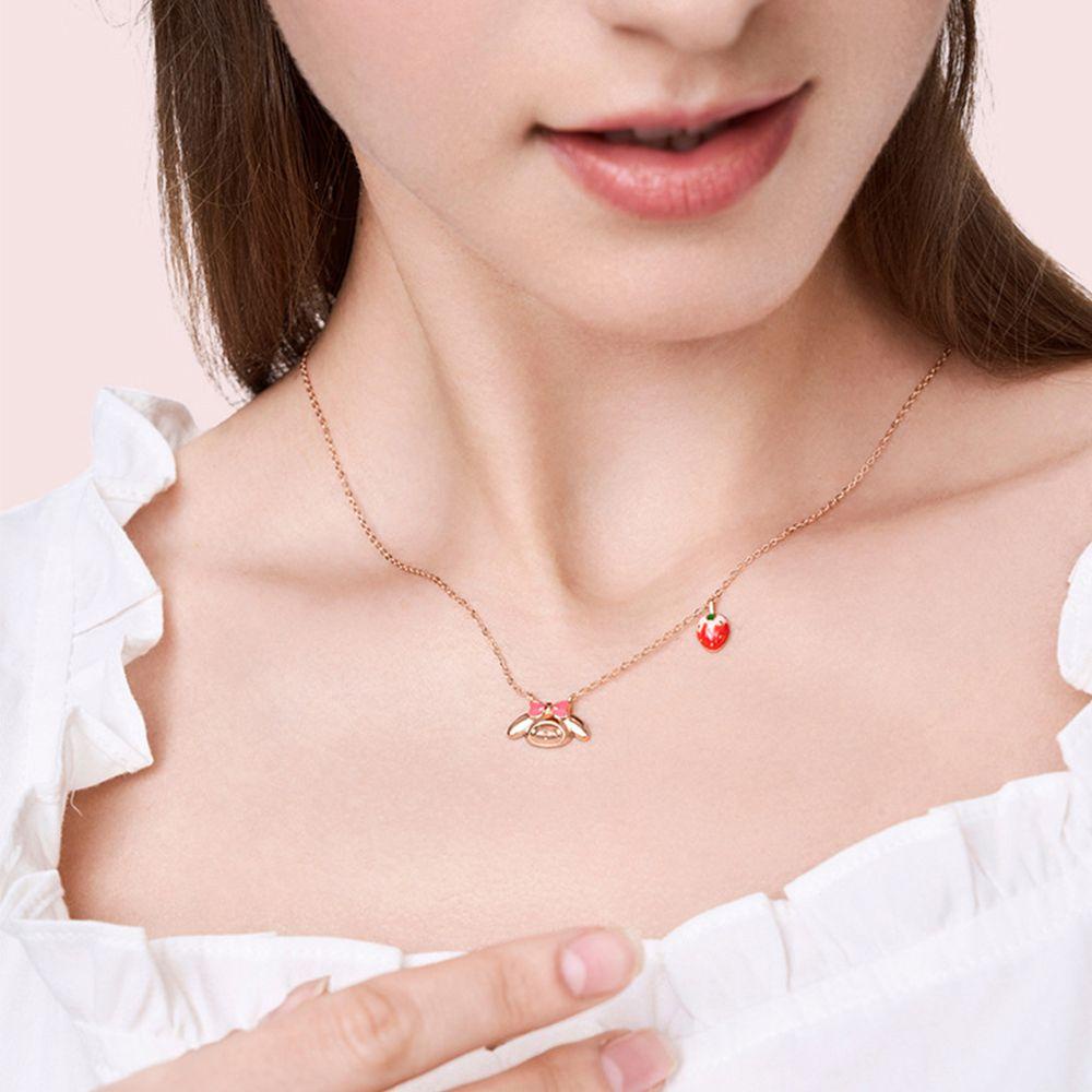 Vòng cổ Mặt Hoạt Hình Mymelody Bằng Đồng Đơn Giản Sáng Tạo