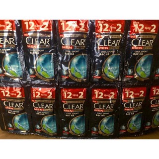 Dây 12 gói tặng 2 gói dầu gội Clear Men bạc hà (1 dây)