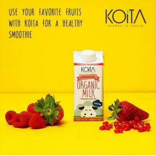 Sữa bò hữu cơ Koita dâu 200ml