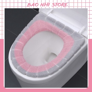 Miếng Lót Bồn Cầu Nỉ Lông Chống Lạnh 2 Màu Siêu Đẹp 88206