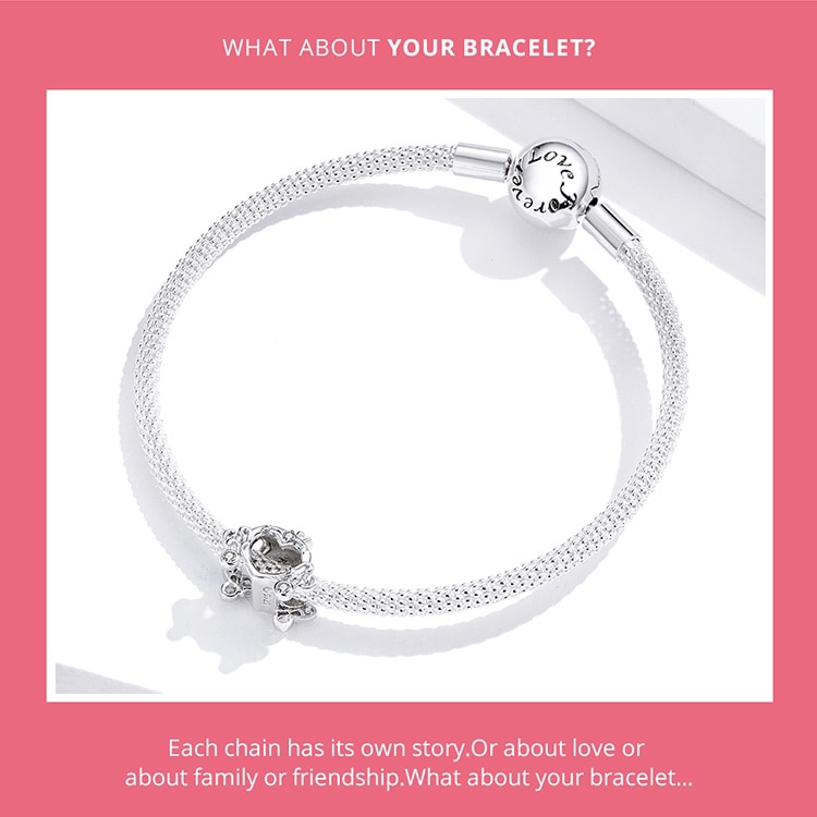 Hạt cườm Bamoer bạc S925 hình xe bí ngô làm vòng tay trang sức diy