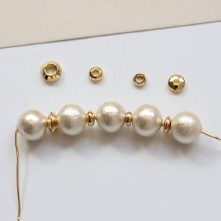 Handmade diy Vòng Tay Vòng Cổ Lốp Xe Hạt Mạ Đồng 18K Thật Vàng Clad Vàng Bàn Phím Rời Hạt Miếng Đệm Hạt