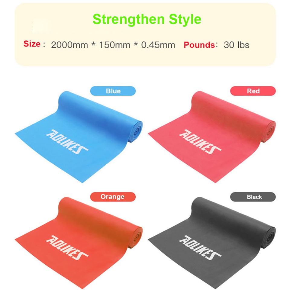 AOLIKES Dây Đai Kháng Lực Co Giãn Bằng Latex Tự Nhiên Hỗ Trợ Luyện Tập Gym/Yoga/Thể Hình Cho Nam Và Nữ