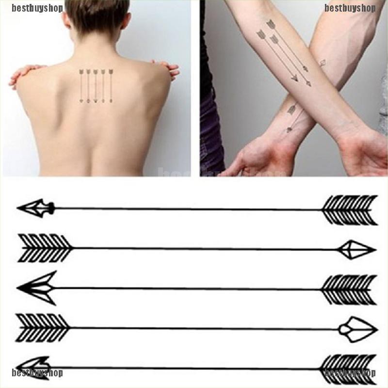 Hình Xăm Dán Tạm Thời Hình Mũi Tên 3D Chống Thấm Nước
