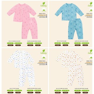 [Xả hàng] Bộ cài giữa dài tay bé trai/bé gái Lullaby (Sz 1-12m)