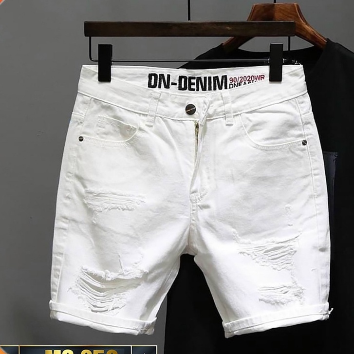 Quần Short Jean Nam Đẹp Chất Bò Co Giãn Cao Cấp, Quần Ngố rách Mẫu Mới Phong Cách Hàn Quốc YT01