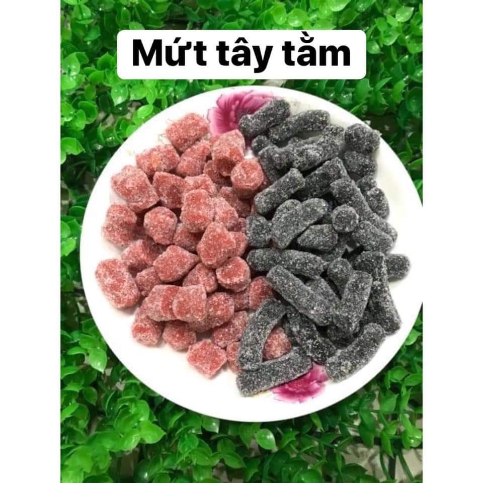 MỨT DÂU TẰM /TÂY ĐÀ LẠT DẺO-Ăn vặt & Bánh kẹo-hủ 500g