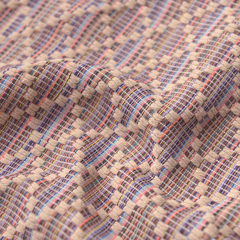Vải may khăn trải bàn khăn/ghế sofa và túi xách họa tiết hình thoi chất liệu cotton