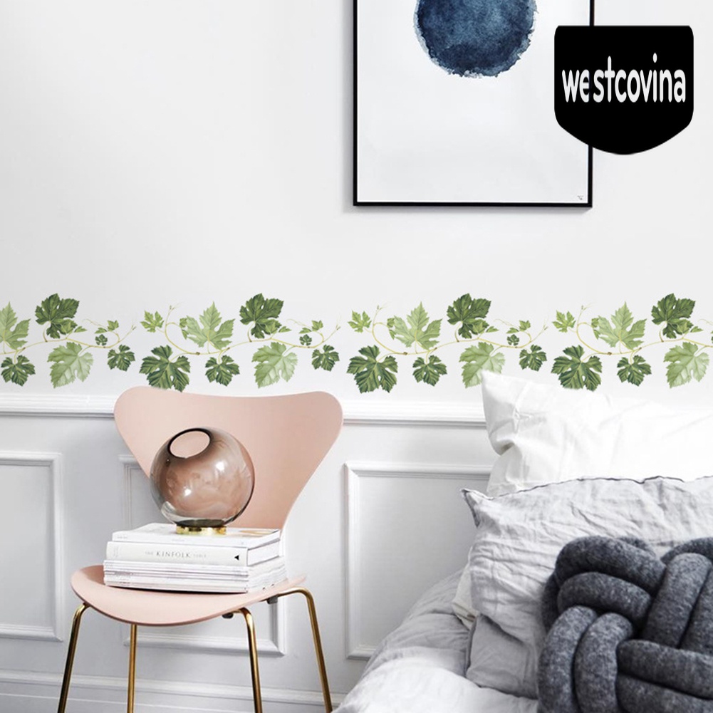 [Hot]☀ Sticker Dán Tường Họa Tiết Hình Dây Lá Cây Dùng Trong Trang Trí Phòng Khách, Nhà Bếp