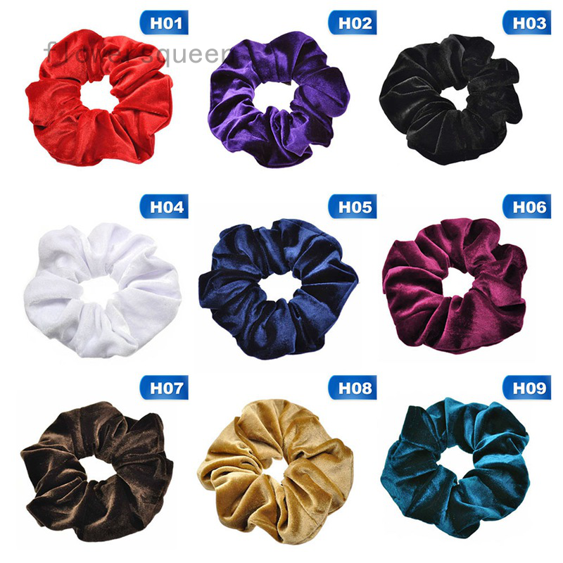 flowersqueen Dây Buộc Tóc Vải Nhung Đính Nơ Xinh Xắn Cho Nữ