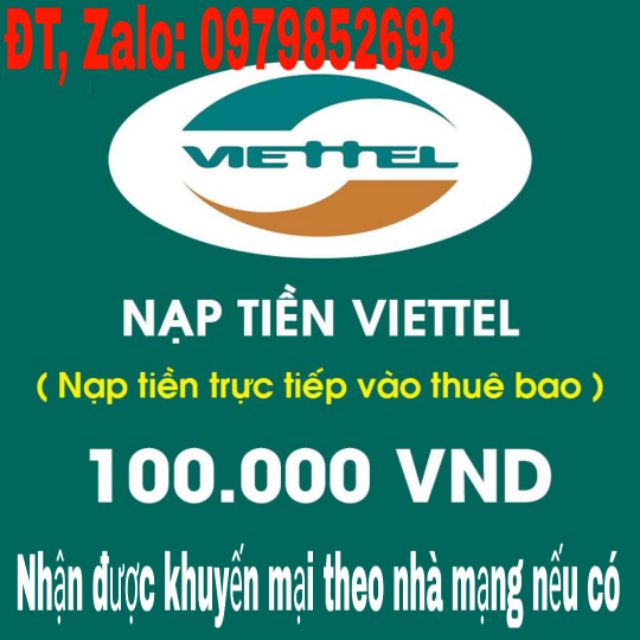 THẺ CÀO VIETTEL 100.000 VND