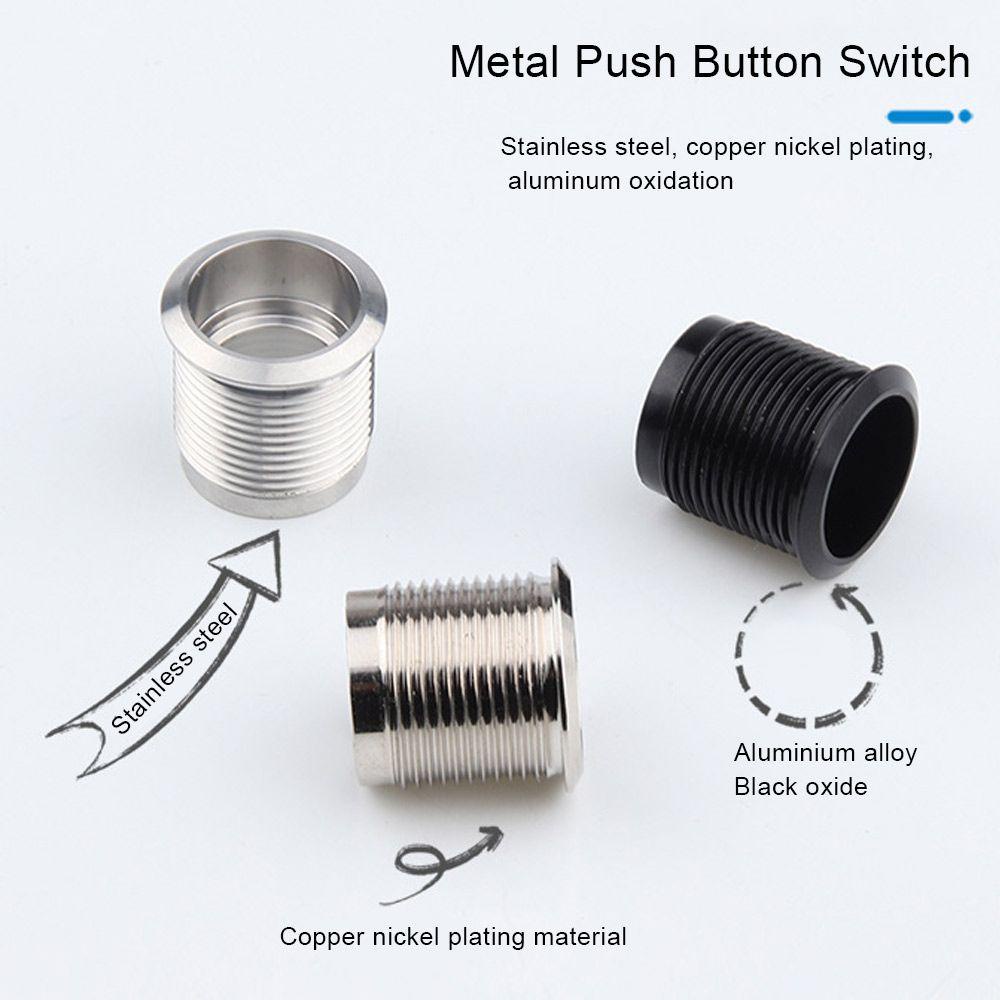 Set 2 Công Tắc Nhấn Tự Điều Chỉnh Màu Đỏ 16 / 19 / 22mm