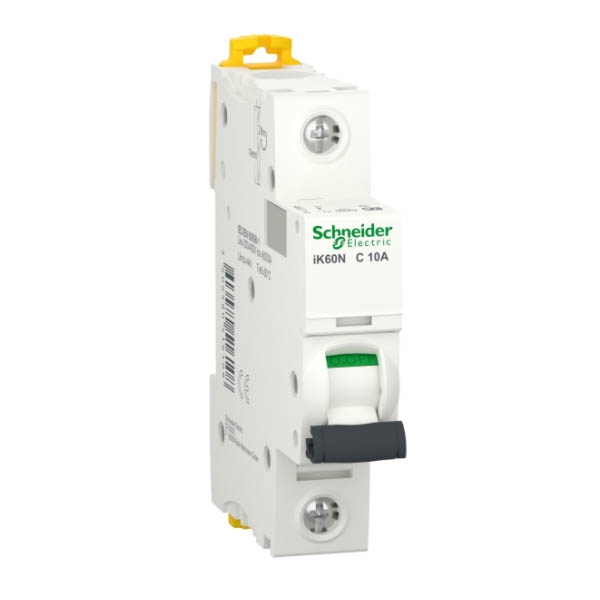 Cầu dao tự động MCB A9K27110 Schneider dòng cắt 6kA 1 pha 10A Acti9 | Aptomat bảo vệ an toàn MCB A9K27110 Schneider