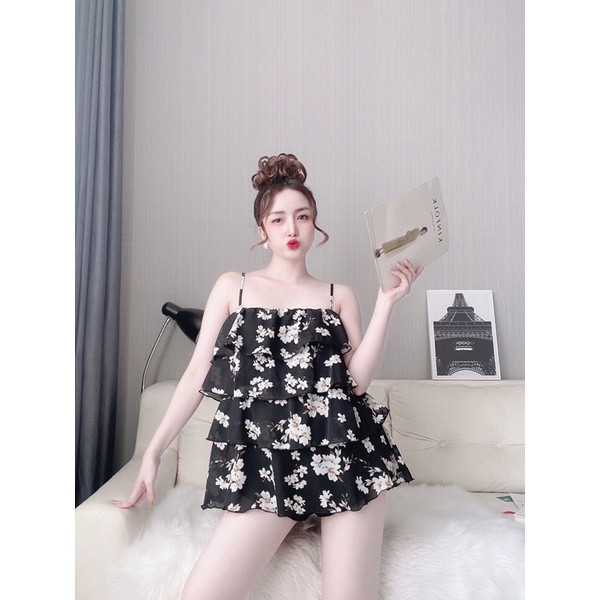 ❤️BỐN TẦNG❤️Đồ bộ hai dây, đồ bộ hai dây bốn tầng ảnh thật kèm video