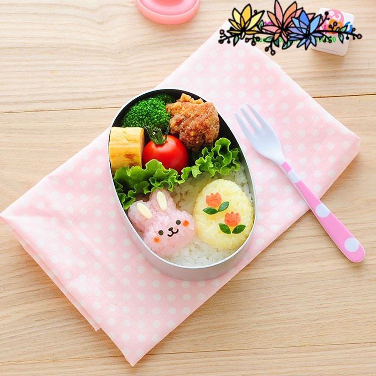 Bộ khuôn ép cơm Nhật Bản gà thỏ trứng chính hãng