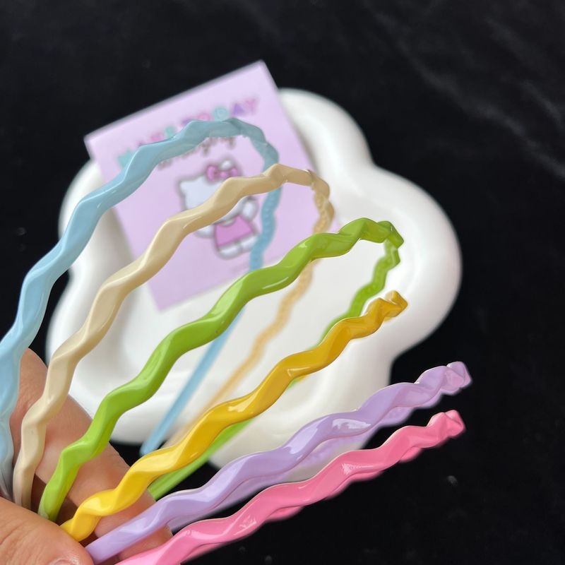 Băng Đô Cài Tóc Vải Mỏng Lượn Sóng Màu Sắc Ngọt Ngào Phong Cách Nhật Bản Và Hàn Quốc