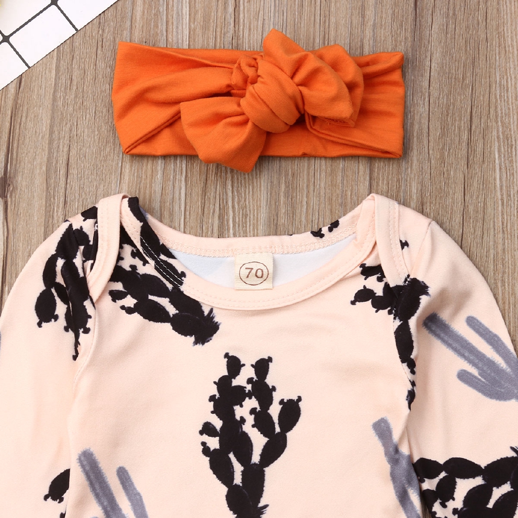 Set áo liền quần + Quần short + Băng đô nơ dễ thương cho bé gái