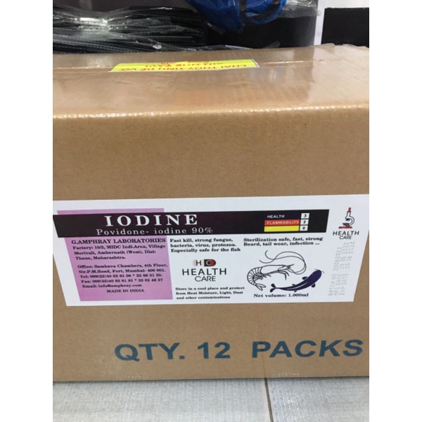 1 Thùng IODIN ấn độ, Dùng Cho ao công Nghiệp và Quãng canh