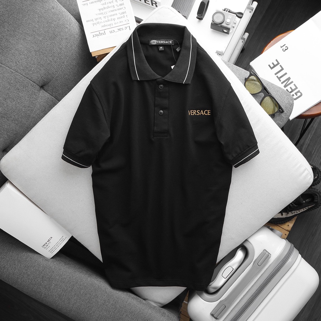 Áo thun cổ bẻ nam, chất vải polo dày dặn co giãn 4c