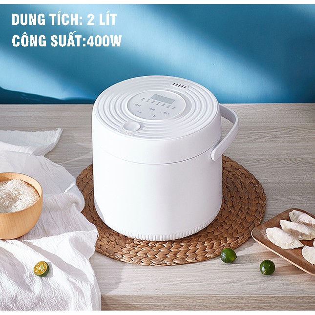 Nồi Cơm Điện Từ Đa Năng 7 Chế Độ Nấu Dung Tích 2 Lít Công Suất 400W Nấu Nhanh, Tiết Kiệm Điện Có Chế Độ Hẹn Giờ